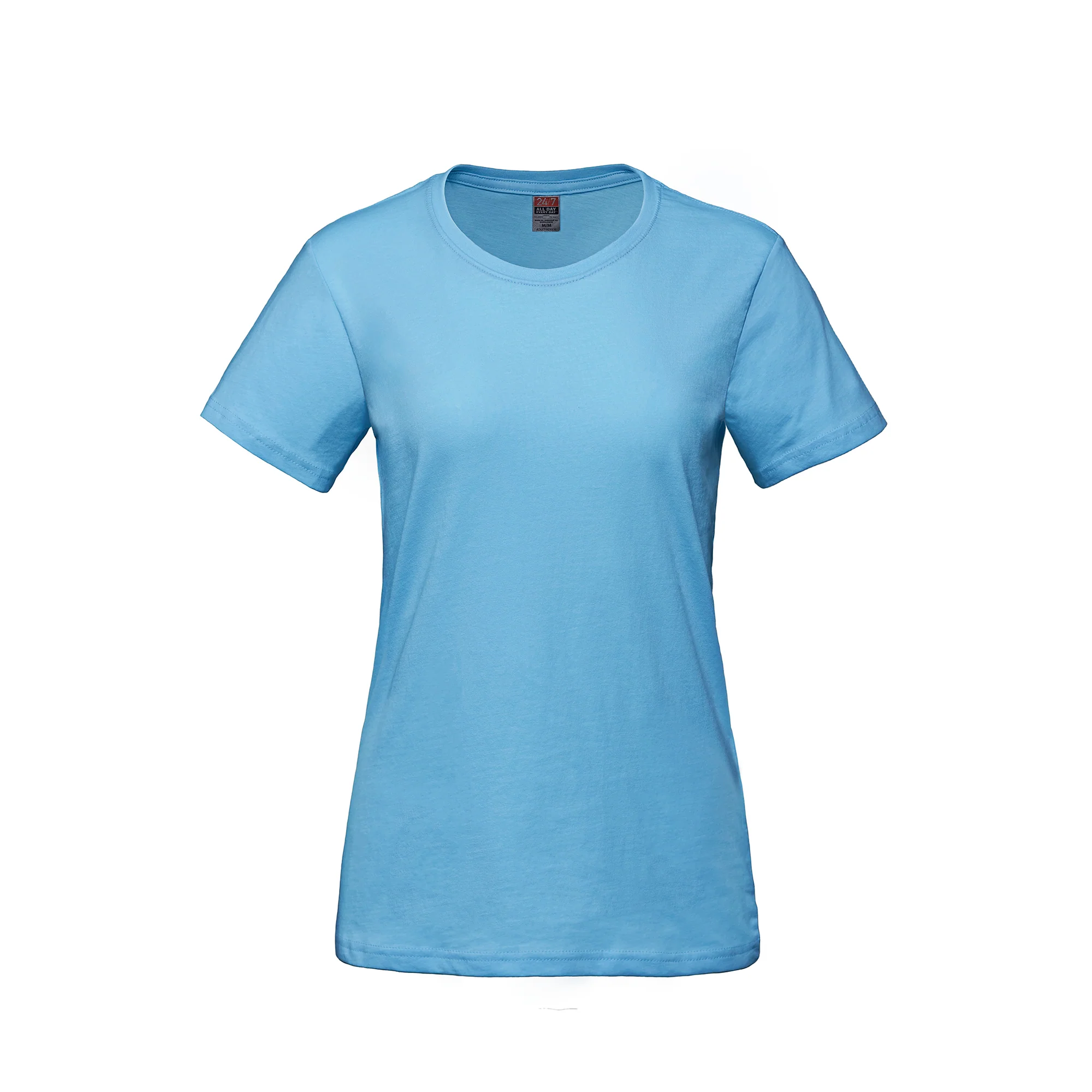 Ladies RING SPUN Combed Cotton Crewneck T-Shirt-CSW - Color Image 1