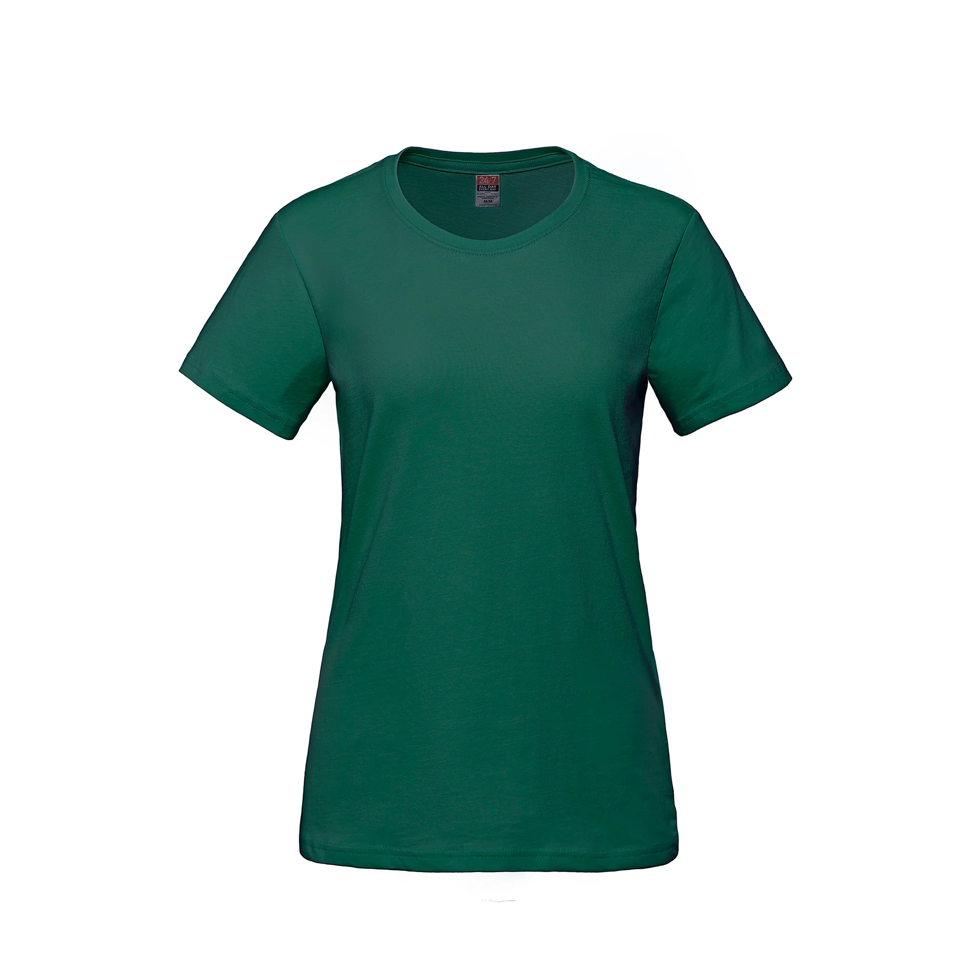 Ladies RING SPUN Combed Cotton Crewneck T-Shirt-CSW - Color Image 1