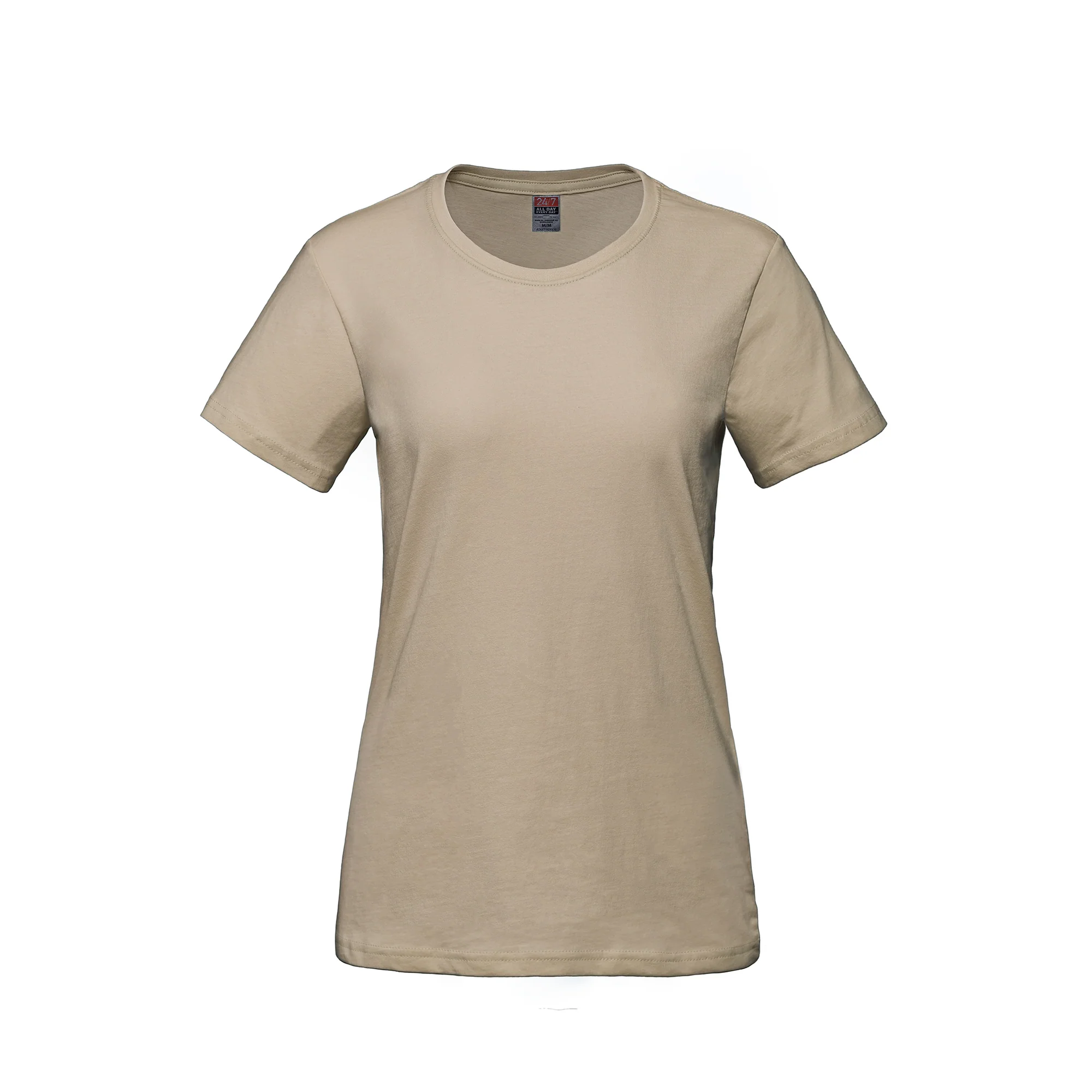 Ladies RING SPUN Combed Cotton Crewneck T-Shirt-CSW - Color Image 1