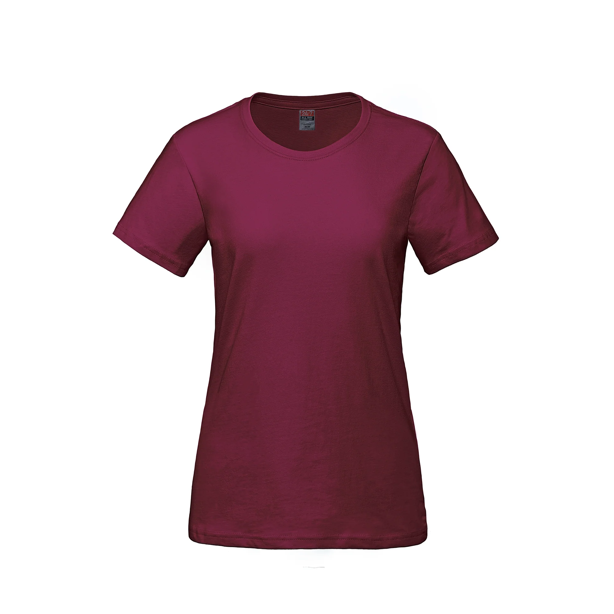 Ladies RING SPUN Combed Cotton Crewneck T-Shirt-CSW - Color Image 1