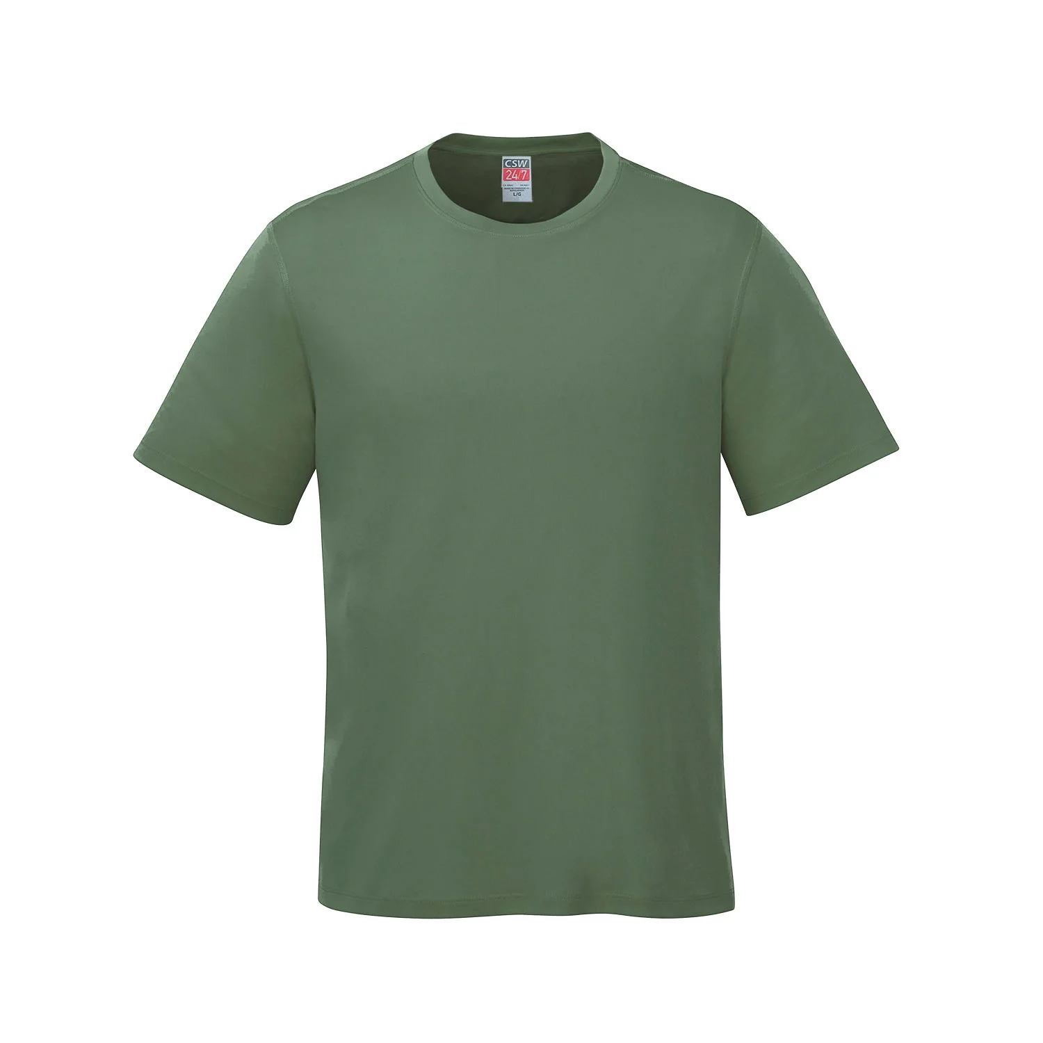Adult RING SPUN Combed Cotton Crewneck T-Shirt-CSW - Color Image 1
